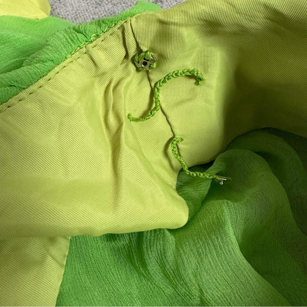 VINTAGE Bright Green Dress - Picture 10 of 14